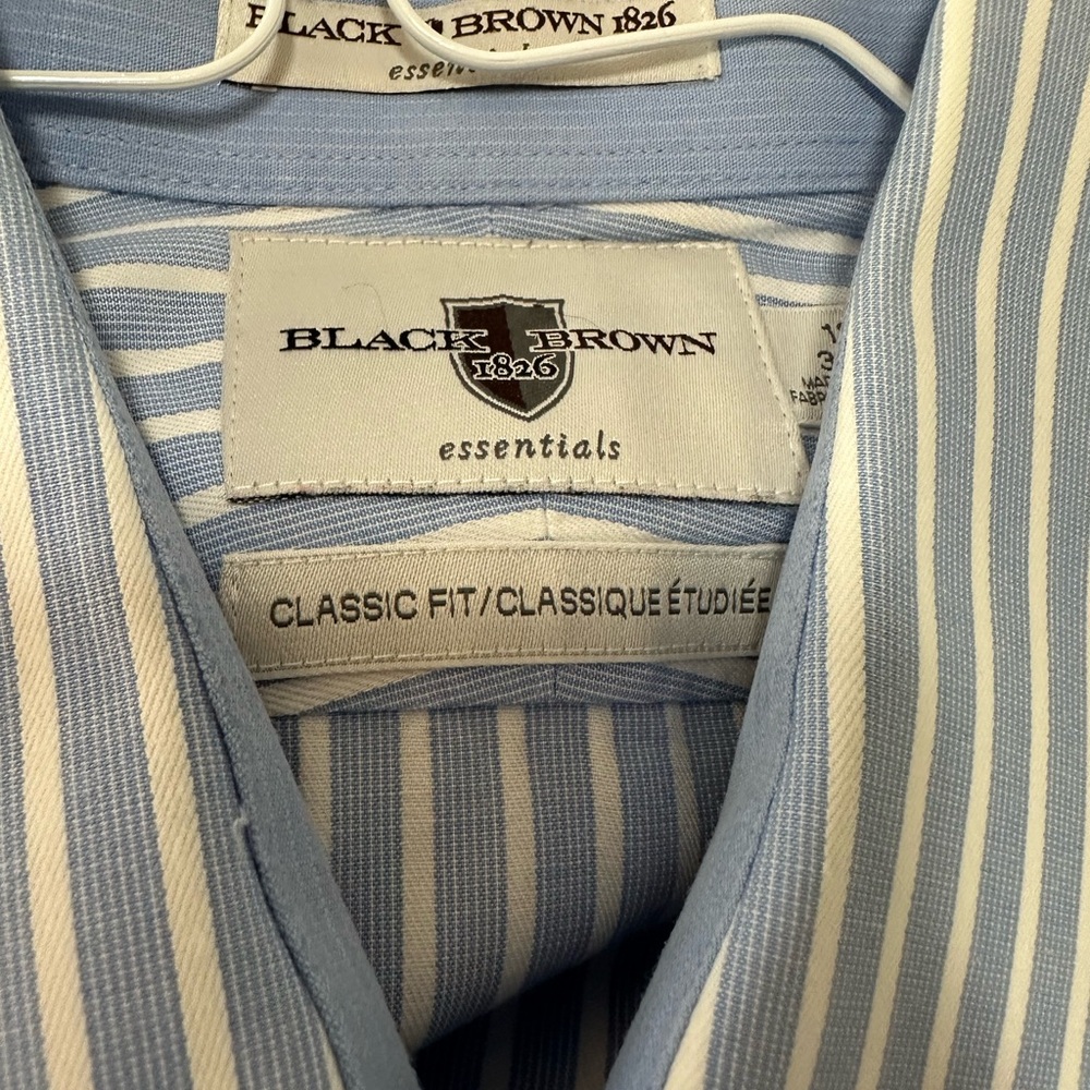 Men’s Black Brown 1826 dress shirt - Picture 3 of 7